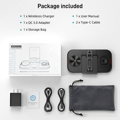 Elecdov C11N 4 In 1 Magnetic Charging Charger Packing List