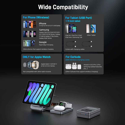 Elecdov CE41A 4 In 1 Magnetic Charging Station for Apple