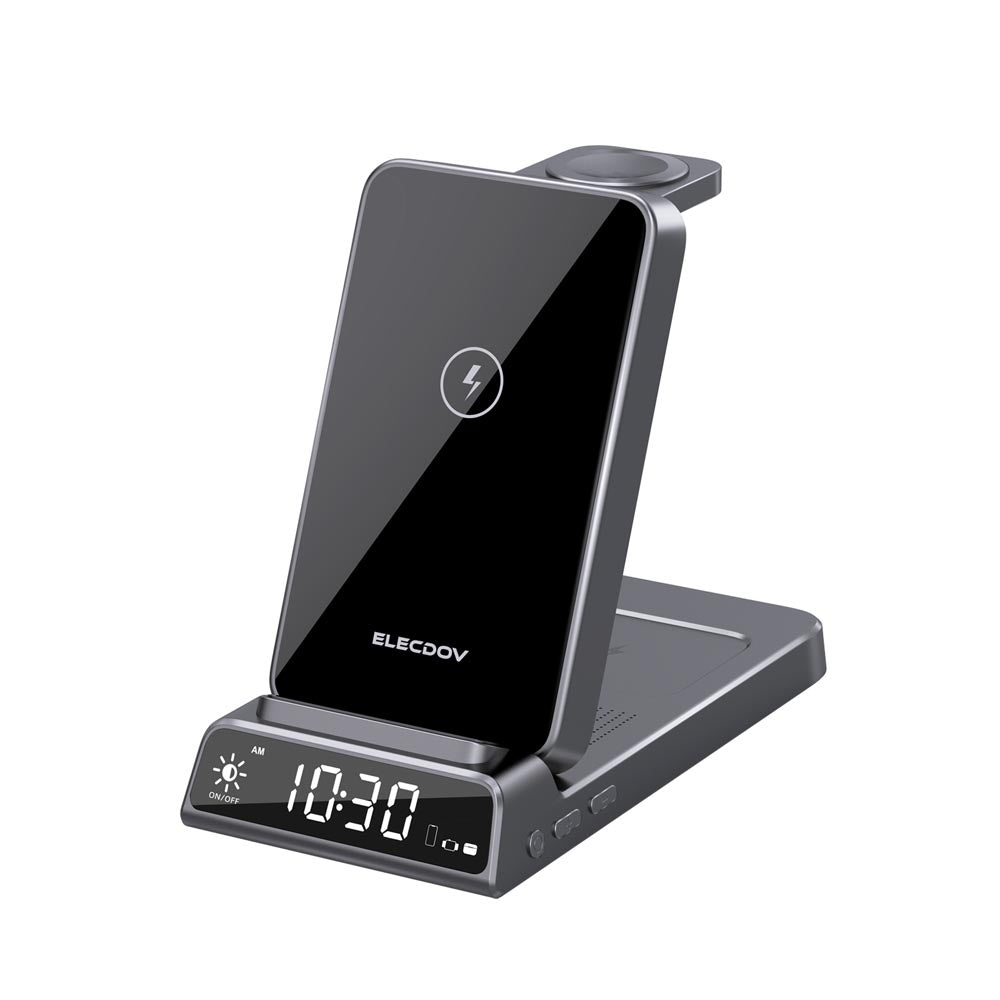 Elecdov CE20S 3 In 1 Magnetic Charging Station for Samsung-gray