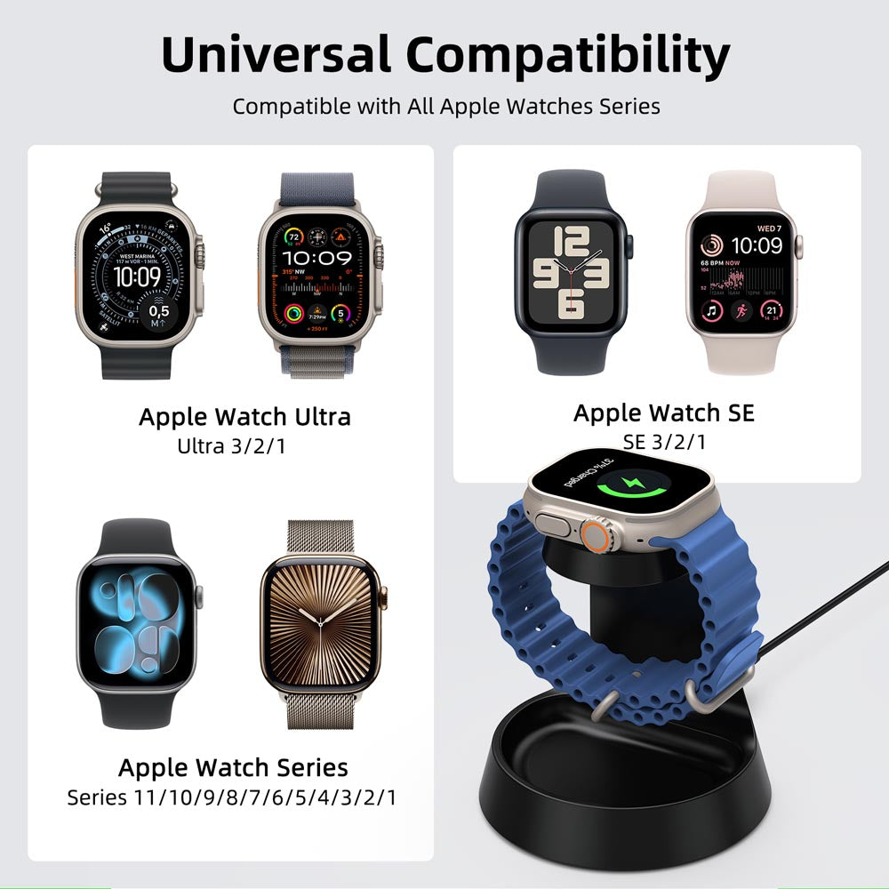 Elecdov WCO1A 3 In 1 Magnetic Charging Compatible with All Apple Watches Series