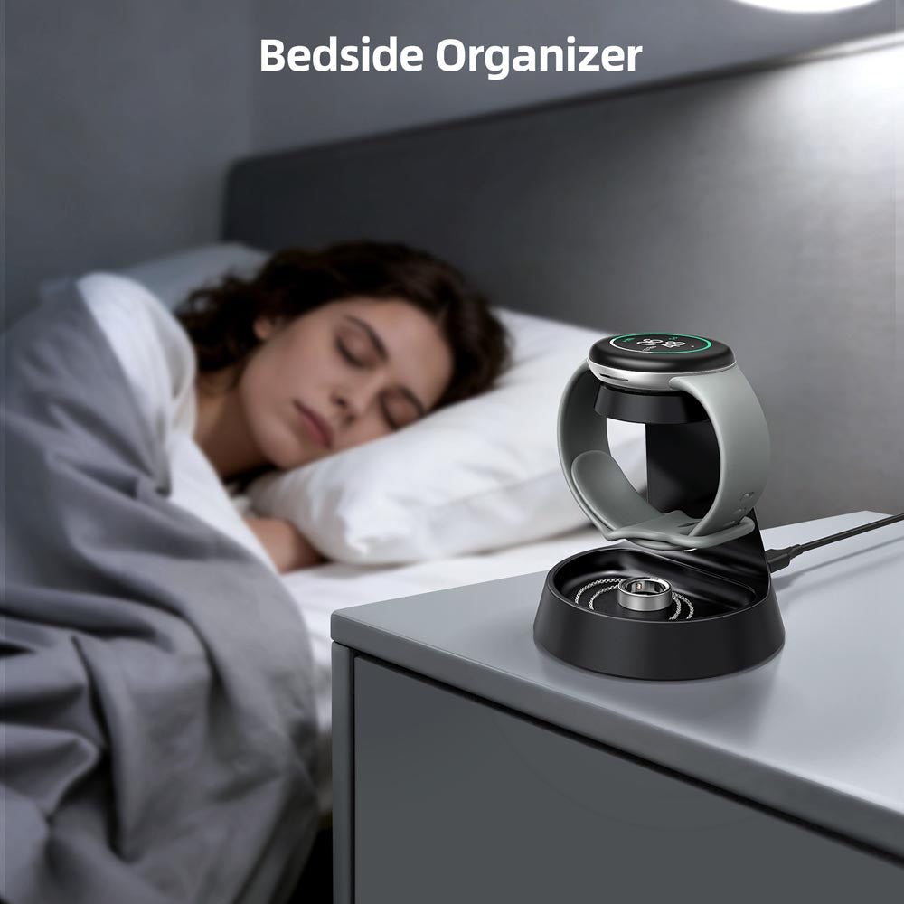 Elecdov WC01G 3 In 1 Magnetic Charging bedside Organiser and Charging