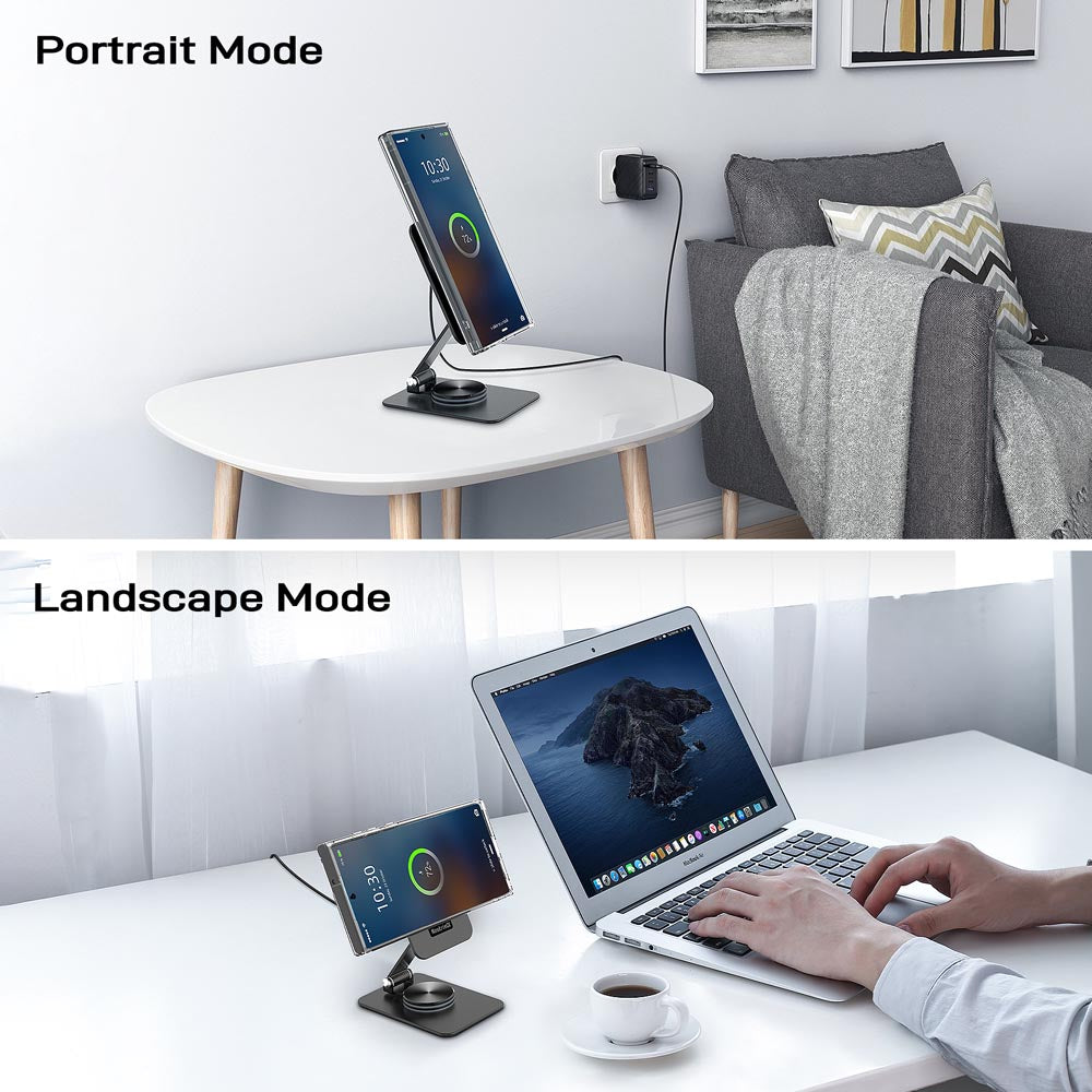 Elecdov Z5 Samsung Magnetic Charging Station Works in both landscape and portrait orientation