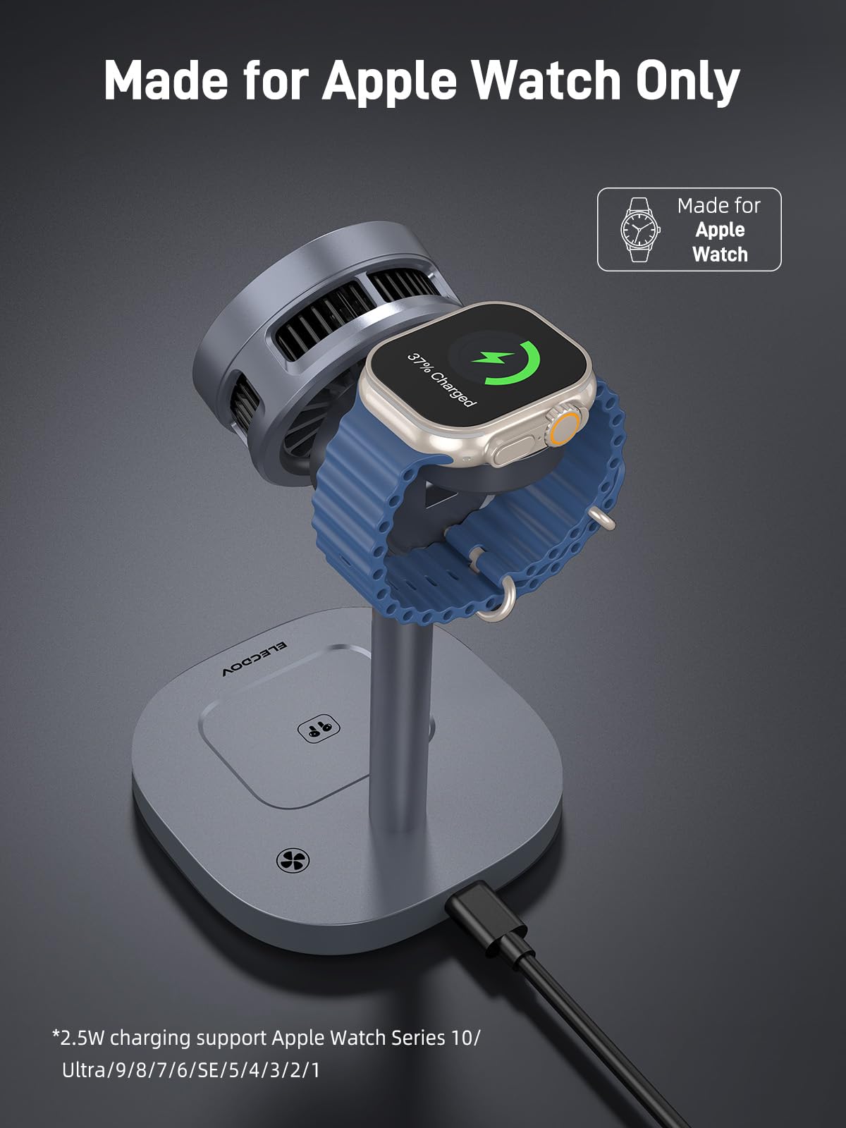 Elecdov Magnetic Qi2 Wireless Charging Station for Apple Devices