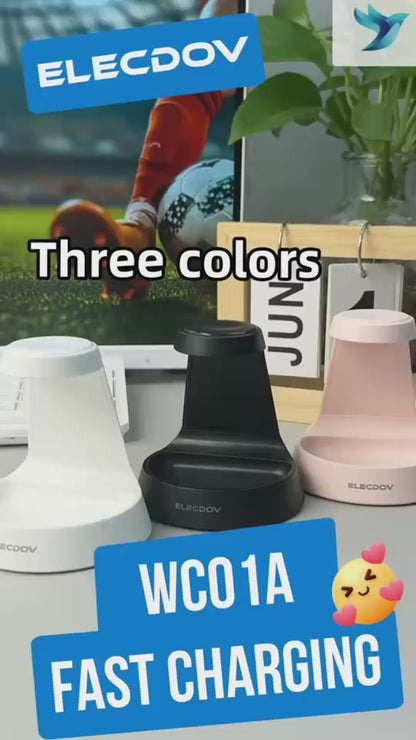 Elecdov WC01A 애플용 2in1 마그네틱 충전 스테이션